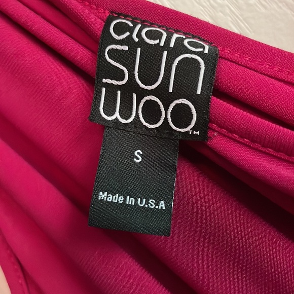 Gorgeous raspberry fuschia dress with elastic waist. - Picture 4 of 5